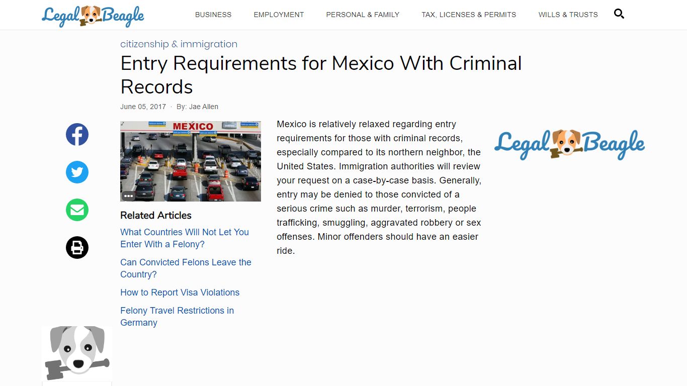 Entry Requirements for Mexico With Criminal Records ...